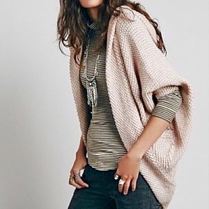 EXC • Free People Coco Cocoon Cardigan in Pink Combo •